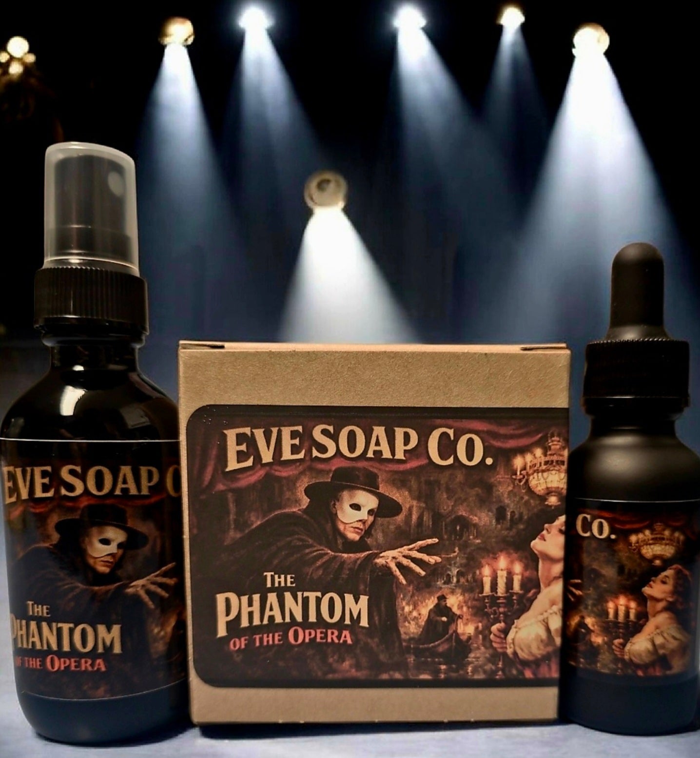 The Phantom of the opera. Bundle. Bar Soap, 1oz Beard oil, 2oz cologne. Ships 2/27